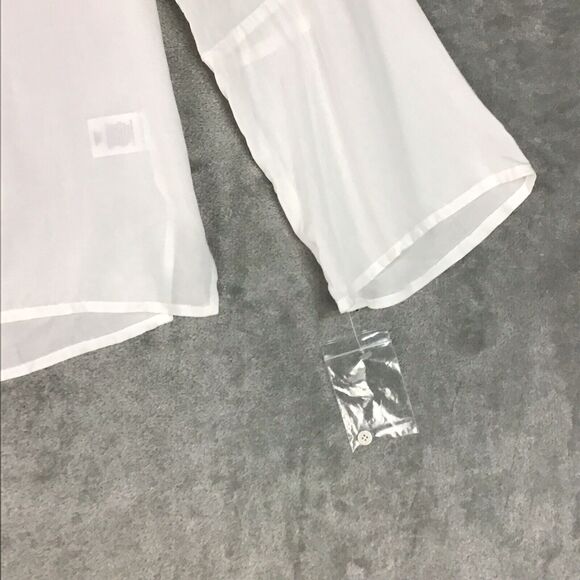 Treasure & Bond Women Size Small Top Pullover Sheer Ivory Bell Sleeves Slit Side - Picture 6 of 16